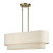 Livex Lighting - 41934-01 - Four Light Linear Chandelier - Manorwood - Antique Brass