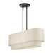 Livex Lighting - 41934-92 - Four Light Linear Chandelier - Manorwood - English Bronze