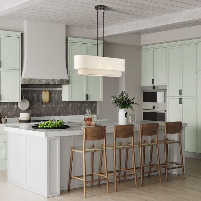 Livex Lighting - 41934-92 - Four Light Linear Chandelier - Manorwood - English Bronze