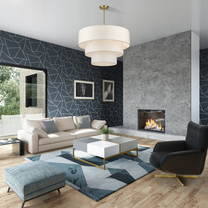 Livex Lighting - 41937-01 - Eight Light Chandelier - Manorwood - Antique Brass