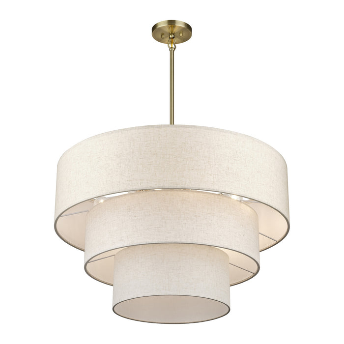 Livex Lighting - 41937-01 - Eight Light Chandelier - Manorwood - Antique Brass