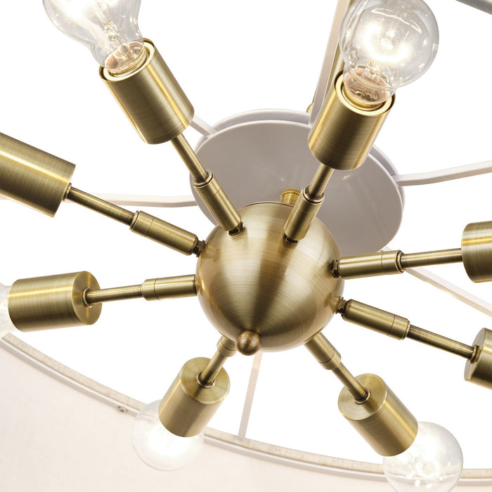 Livex Lighting - 41937-01 - Eight Light Chandelier - Manorwood - Antique Brass