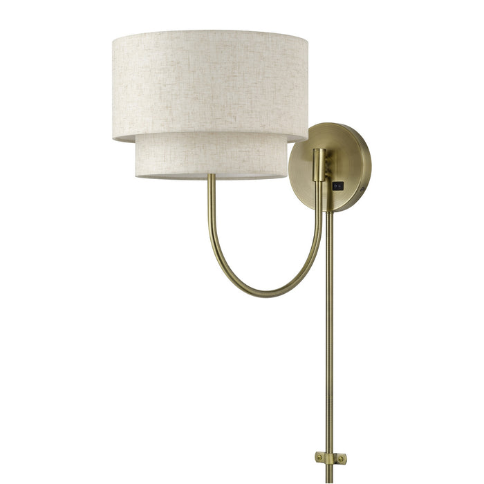 Livex Lighting - 41940-01 - One Light Swing Arm Wall Lamp - Manorwood - Antique Brass