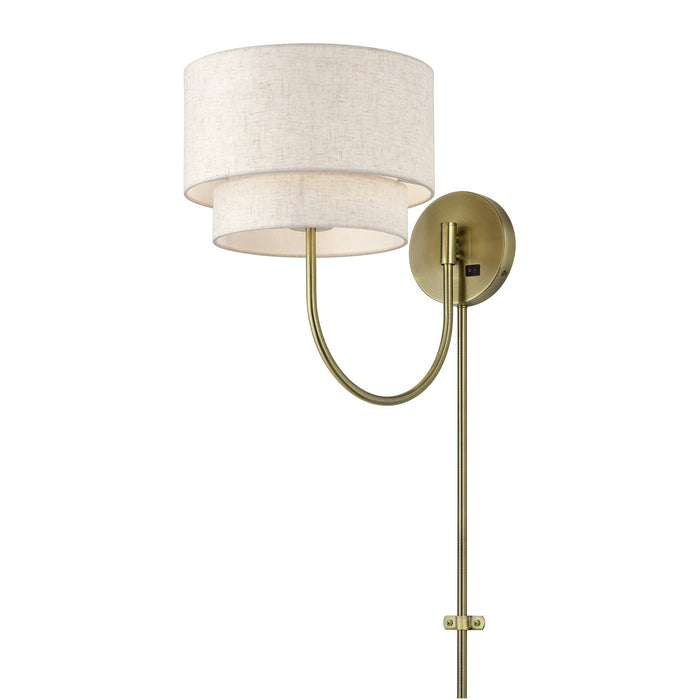 Livex Lighting - 41940-01 - One Light Swing Arm Wall Lamp - Manorwood - Antique Brass