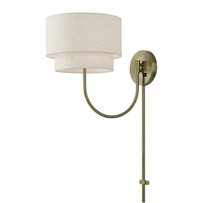 Livex Lighting - 41940-01 - One Light Swing Arm Wall Lamp - Manorwood - Antique Brass
