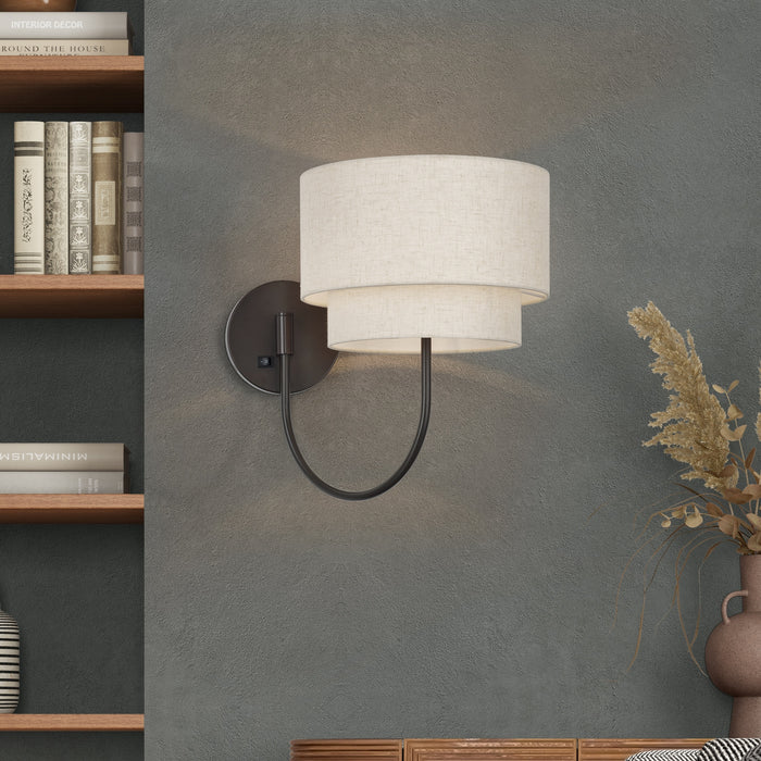 Livex Lighting - 41940-92 - One Light Swing Arm Wall Lamp - Manorwood - English Bronze