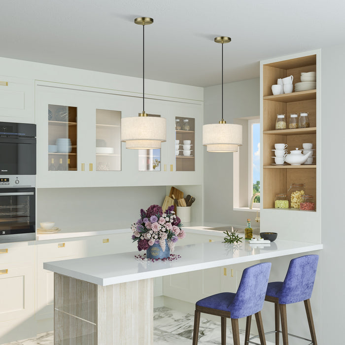 Livex Lighting - 41941-01 - One Light Pendant - Manorwood - Antique Brass