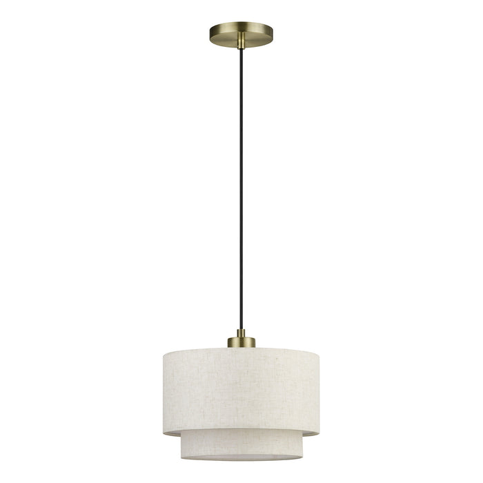 Livex Lighting - 41941-01 - One Light Pendant - Manorwood - Antique Brass