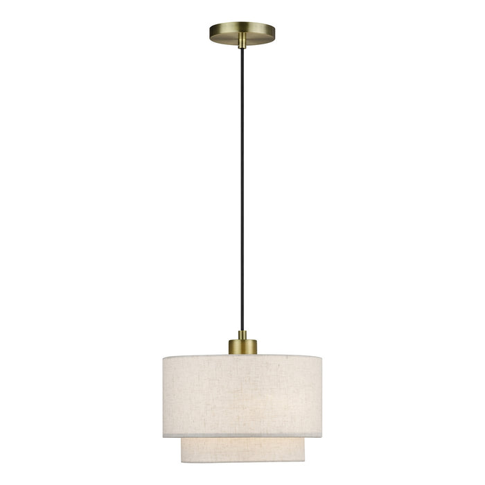 Livex Lighting - 41941-01 - One Light Pendant - Manorwood - Antique Brass