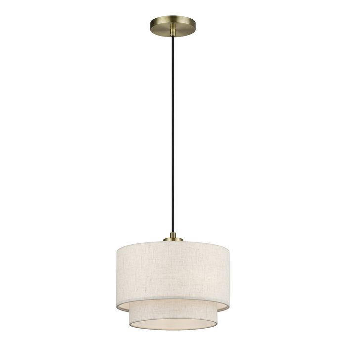 Livex Lighting - 41941-01 - One Light Pendant - Manorwood - Antique Brass