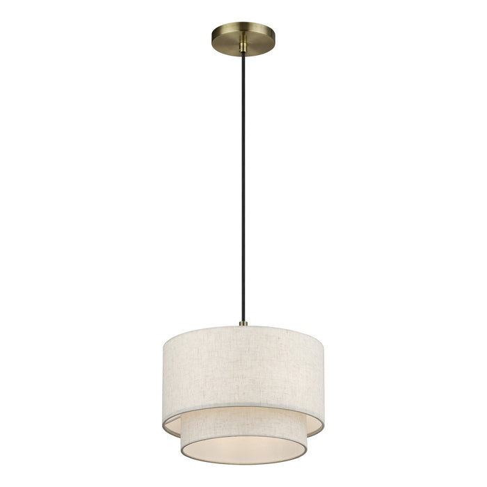Livex Lighting - 41941-01 - One Light Pendant - Manorwood - Antique Brass