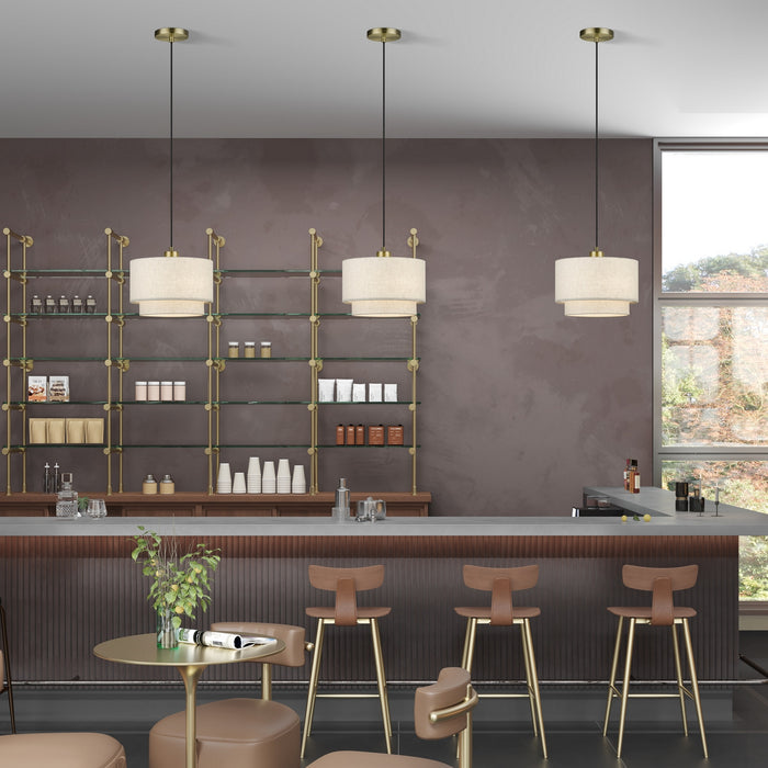 Livex Lighting - 41941-01 - One Light Pendant - Manorwood - Antique Brass