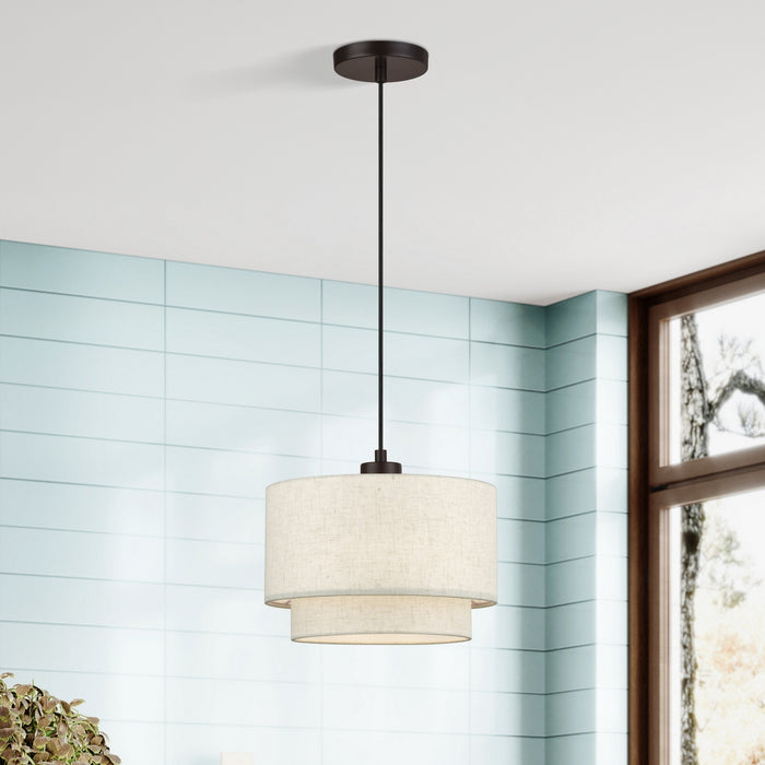 Livex Lighting - 41941-92 - One Light Pendant - Manorwood - English Bronze