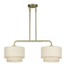Livex Lighting - 41942-01 - Two Light Linear Chandelier - Manorwood - Antique Brass