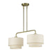 Livex Lighting - 41942-01 - Two Light Linear Chandelier - Manorwood - Antique Brass