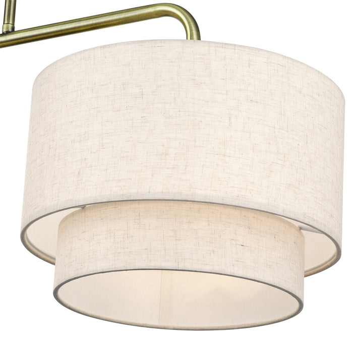 Livex Lighting - 41942-01 - Two Light Linear Chandelier - Manorwood - Antique Brass