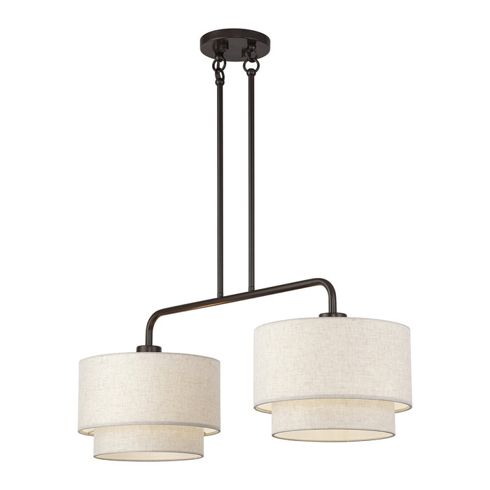 Livex Lighting - 41942-92 - Two Light Linear Chandelier - Manorwood - English Bronze