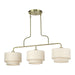 Livex Lighting - 41943-01 - Three Light Linear Chandelier - Manorwood - Antique Brass