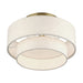 Livex Lighting - 41944-01 - Three Light Semi-Flush Mount - Manorwood - Antique Brass