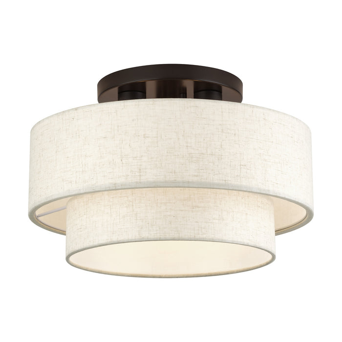 Livex Lighting - 41944-92 - Three Light Semi-Flush Mount - Manorwood - English Bronze