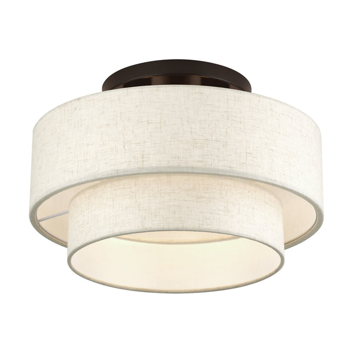 Livex Lighting - 41944-92 - Three Light Semi-Flush Mount - Manorwood - English Bronze
