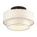 Livex Lighting - 41944-92 - Three Light Semi-Flush Mount - Manorwood - English Bronze