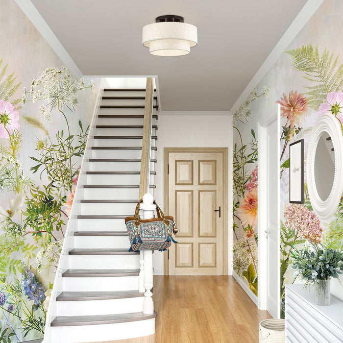 Livex Lighting - 41944-92 - Three Light Semi-Flush Mount - Manorwood - English Bronze