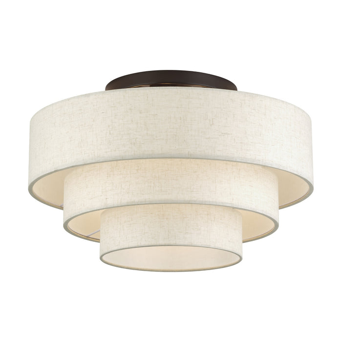 Livex Lighting - 41946-92 - Four Light Semi-Flush Mount - Manorwood - English Bronze