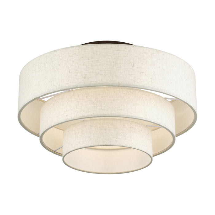 Livex Lighting - 41946-92 - Four Light Semi-Flush Mount - Manorwood - English Bronze