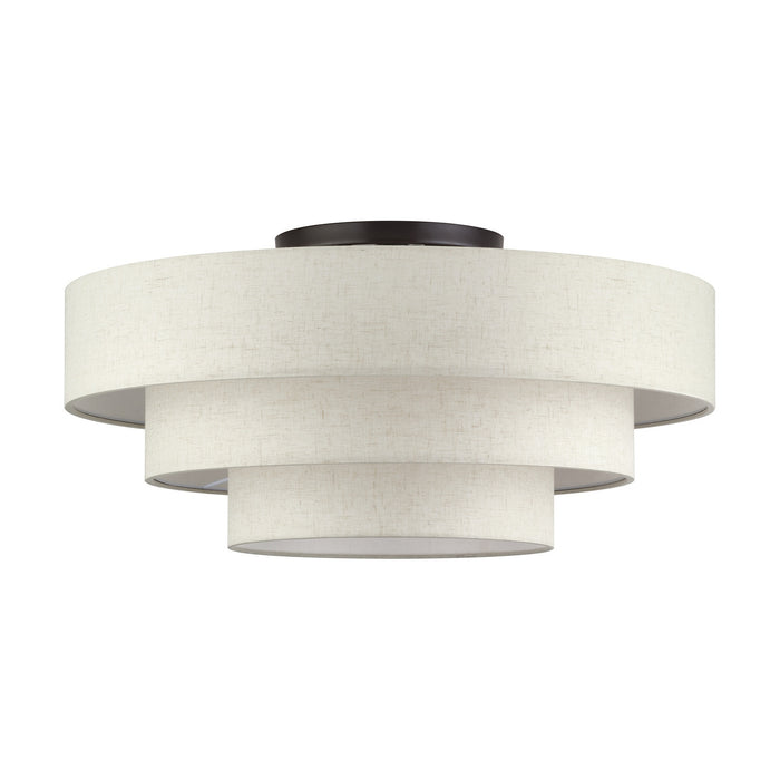 Livex Lighting - 41948-92 - Five Light Semi-Flush Mount - Manorwood - English Bronze