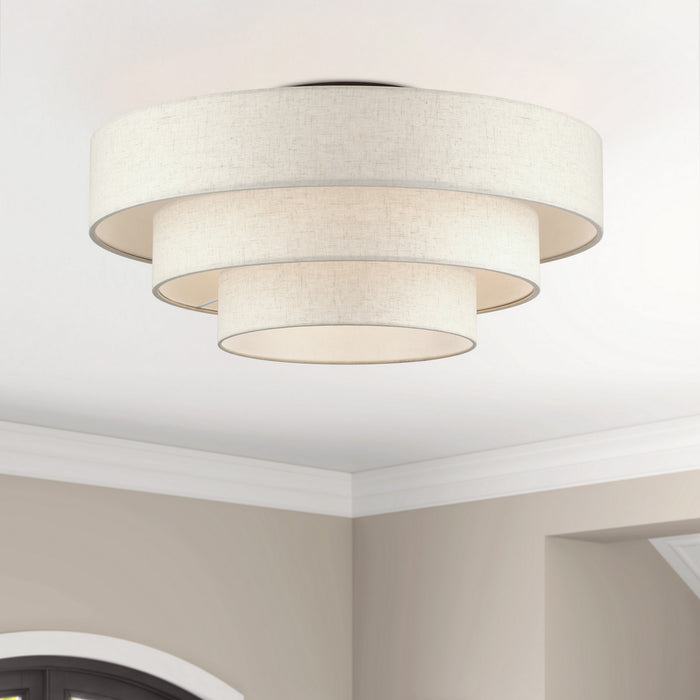 Livex Lighting - 41948-92 - Five Light Semi-Flush Mount - Manorwood - English Bronze