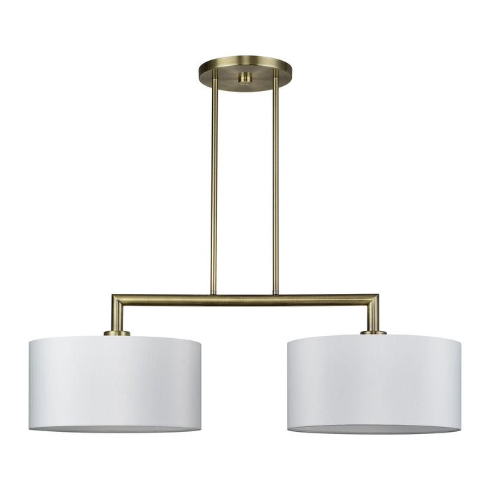 Livex Lighting - 45492-01 - Two Light Linear Chandelier - Meridian - Antique Brass
