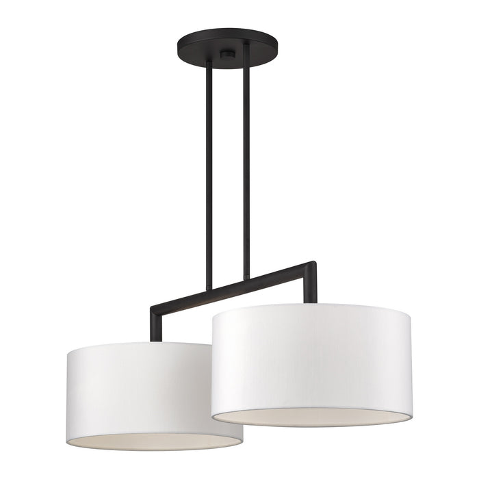 Livex Lighting - 45492-04 - Two Light Linear Chandelier - Meridian - Black