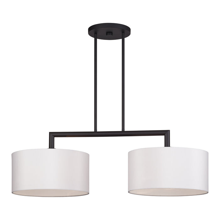 Livex Lighting - 45492-07 - Two Light Linear Chandelier - Meridian - Bronze