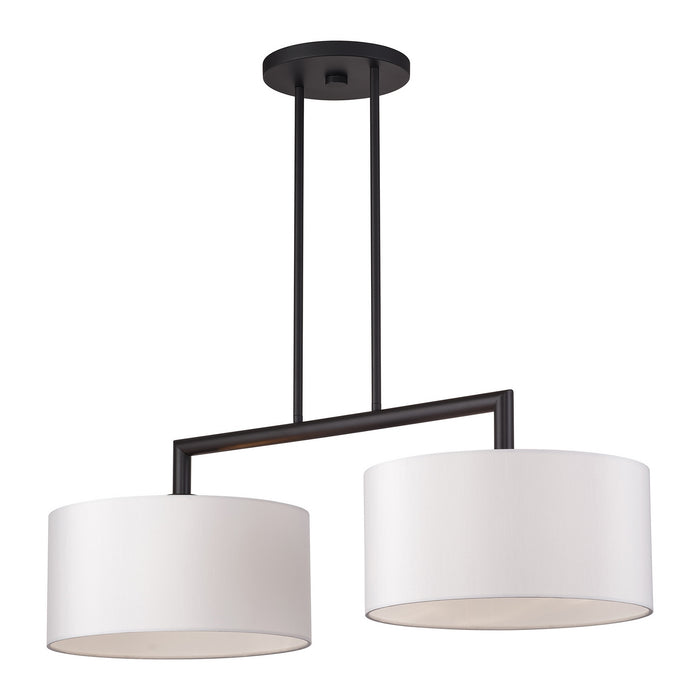 Livex Lighting - 45492-07 - Two Light Linear Chandelier - Meridian - Bronze