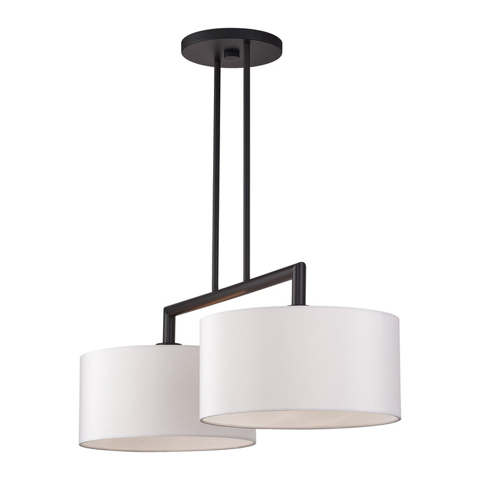 Livex Lighting - 45492-07 - Two Light Linear Chandelier - Meridian - Bronze