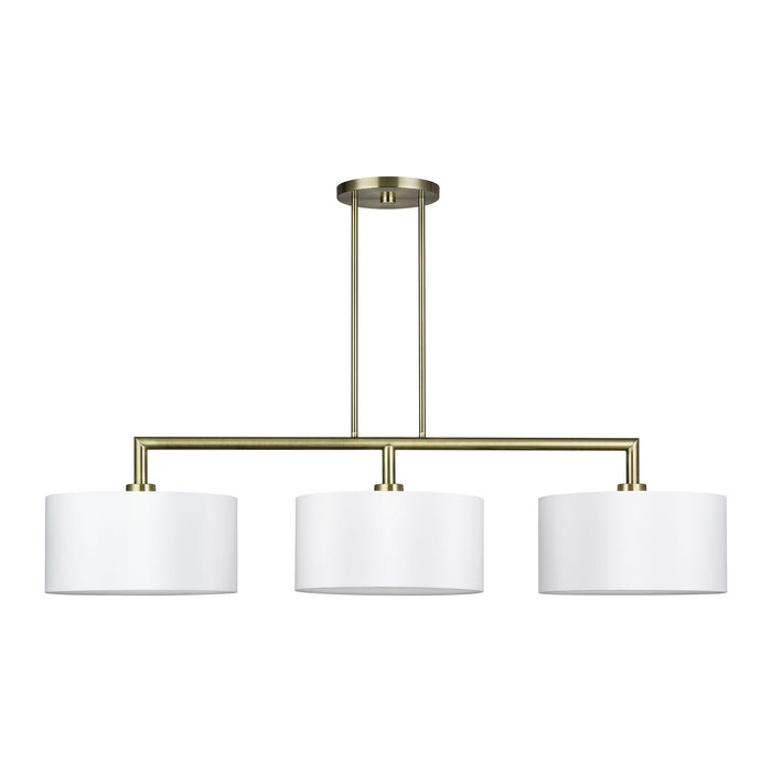 Livex Lighting - 45493-01 - Three Light Linear Chandelier - Meridian - Antique Brass