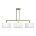 Livex Lighting - 45493-01 - Three Light Linear Chandelier - Meridian - Antique Brass