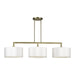 Livex Lighting - 45493-01 - Three Light Linear Chandelier - Meridian - Antique Brass