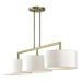 Livex Lighting - 45493-01 - Three Light Linear Chandelier - Meridian - Antique Brass