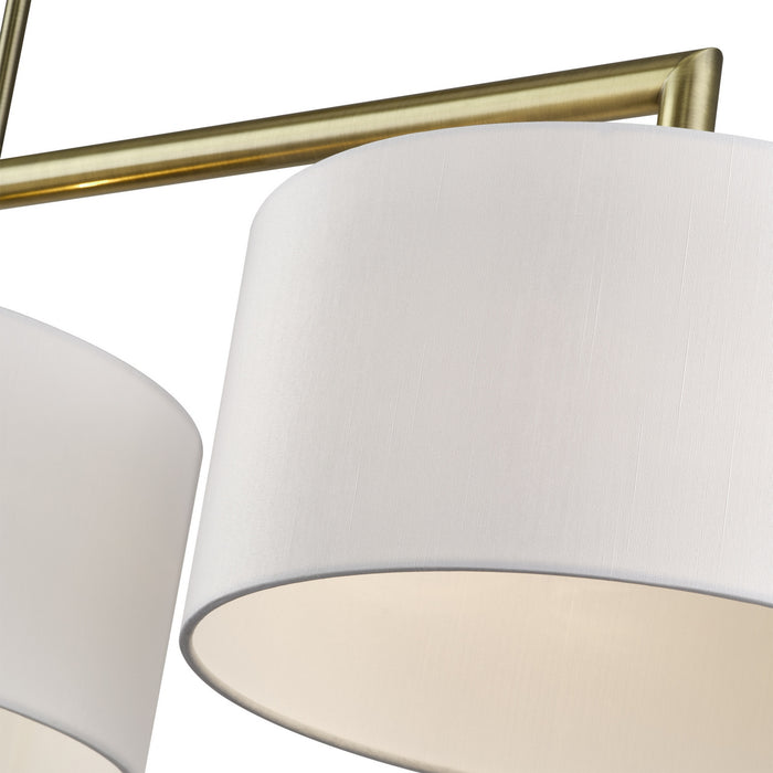 Livex Lighting - 45493-01 - Three Light Linear Chandelier - Meridian - Antique Brass