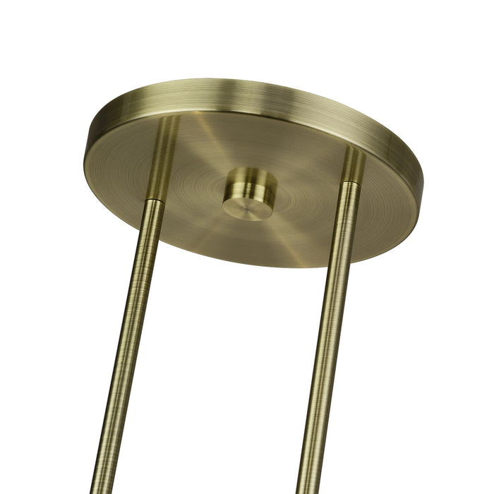 Livex Lighting - 45493-01 - Three Light Linear Chandelier - Meridian - Antique Brass