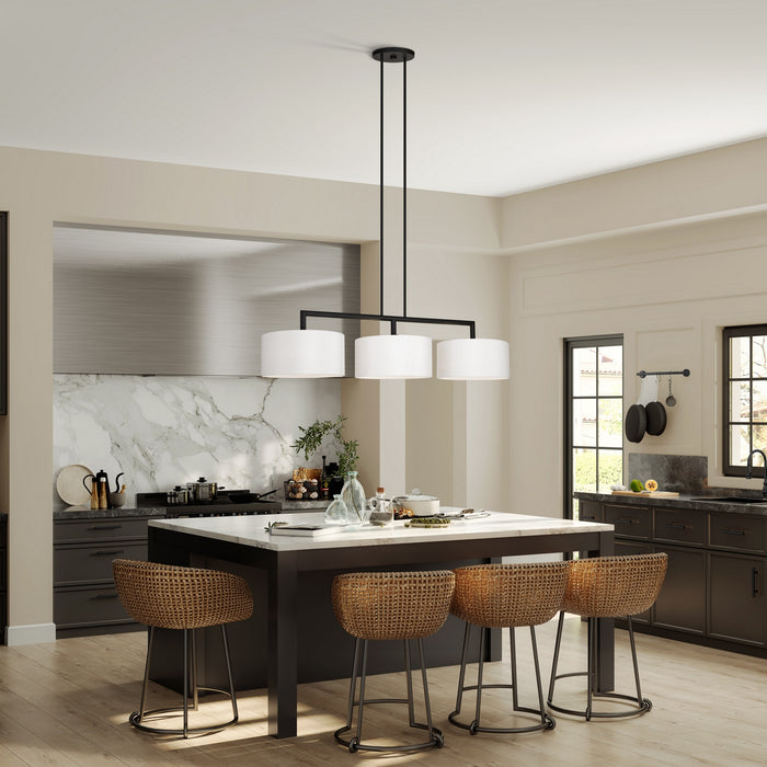 Livex Lighting - 45493-04 - Three Light Linear Chandelier - Meridian - Black