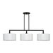 Livex Lighting - 45493-04 - Three Light Linear Chandelier - Meridian - Black