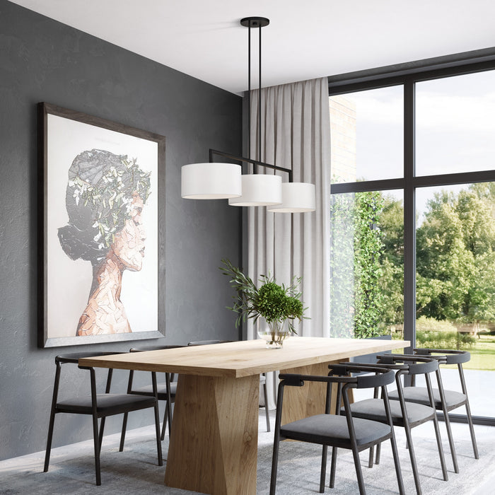 Livex Lighting - 45493-04 - Three Light Linear Chandelier - Meridian - Black