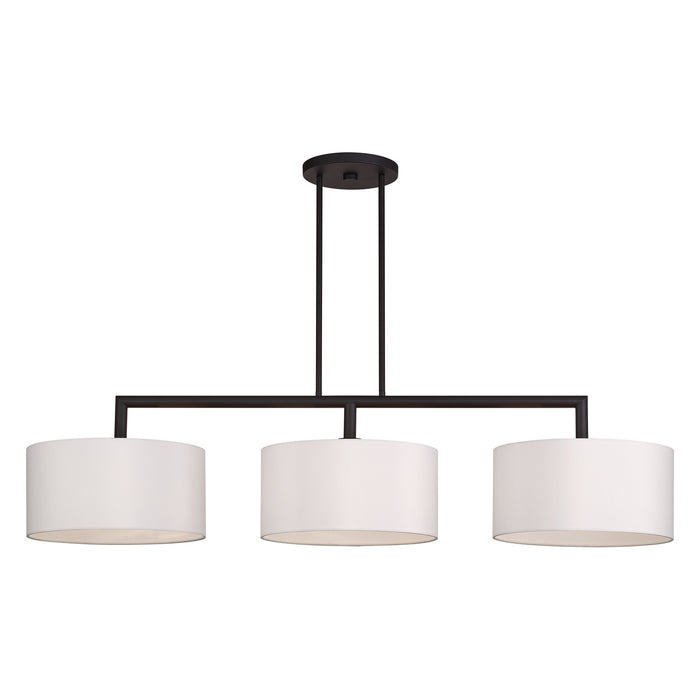 Livex Lighting - 45493-07 - Three Light Linear Chandelier - Meridian - Bronze