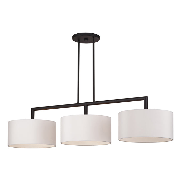 Livex Lighting - 45493-07 - Three Light Linear Chandelier - Meridian - Bronze