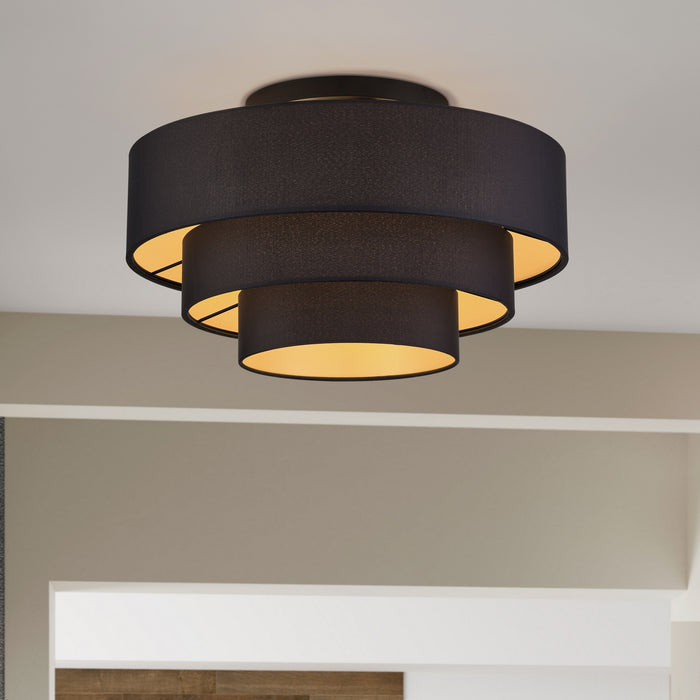 Livex Lighting - 45606-04 - Four Light Semi-Flush Mount - Sentosa - Black