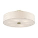 Livex Lighting - 45848-01 - Six Light Semi-Flush Mount - Monroe - Antique Brass