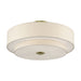 Livex Lighting - 45849-01 - Six Light Semi-Flush Mount - Monroe - Antique Brass